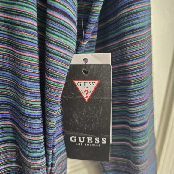 GUESS Men's Multicolor Striped Shirt - Picture 2 of 7